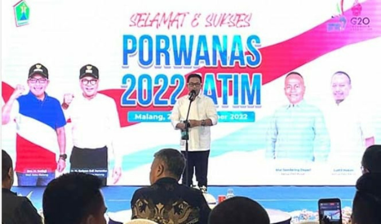Walikota Malang, Sambut Kontingen Porwanas Galadinner di Malang Creative Center
