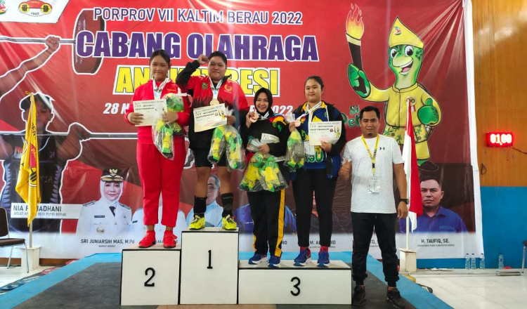 Cabor PABSI Putri Kubar Sumbang 3 Emas, 3 Perak dan Kelas Putra 8 Perunggu
