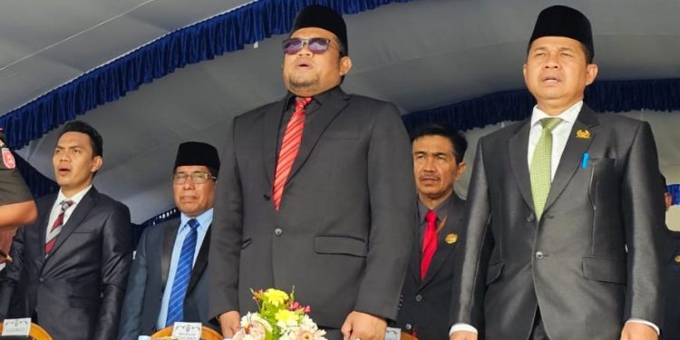 Ketua Dewan Perwakilan Rakyat Daerah (DPRD) Kabupaten Kutim Joni disaat momen perayaan peringatan Hari Sumpah Pemuda ke-95