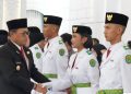 Wagub Seno Aji Kukuhkan 40 Anggota Paskibraka Kaltim 2026, Siap Kibarkan Merah Putih di Stadion Gelora Kadrie Oening