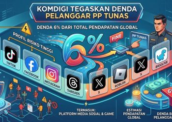 Raksasa Digital Terancam Denda 6 Persen Pendapatan Global, Kemkomdigi Siapkan Sanksi Tegas PP TUNAS
